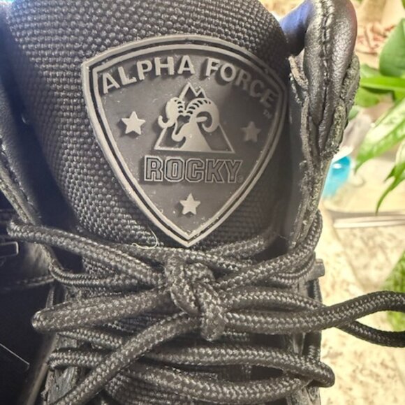 Men's Rocky ALPHA FORCE Comp Toe Black Boot  8 M Work Boot Combat - Picture 5 of 10